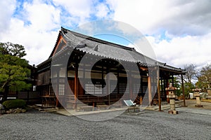 Traditional Japanese architecture in the Byodoin Complex at the city of Uji, Kyoto