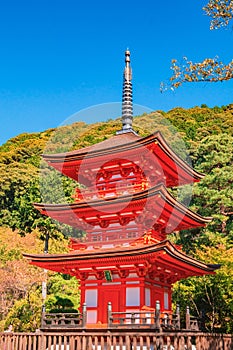 Traditional japanese architecture in Kiyomizu-dera Temple, Kyoto