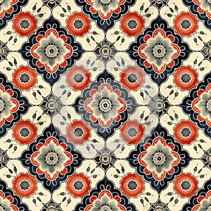 Traditional Japanese Art Pattern Seamless Design with Subtle Colors & High Resolution Perfect for Creative Projects