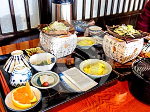 Traditional Japanese breakfast set