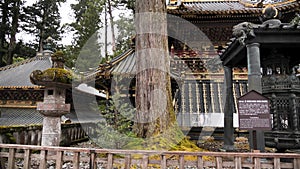 Traditional Japanese buddhist temple and shinto shrine in Nikko, Japan