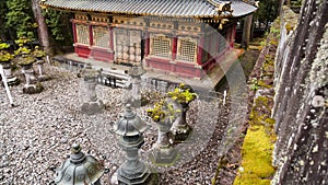 Traditional Japanese buddhist temple and shinto shrine in Nikko, Japan