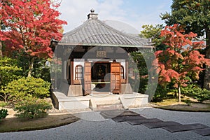 Traditional Japanese Buildings in a Temple, Kyoto, Japan