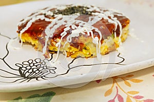 Traditional Japanese cuisine Okonomiyaki Rice