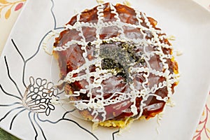 Traditional Japanese cuisine Okonomiyaki Rice