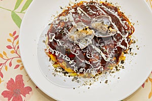 Traditional Japanese cuisine Okonomiyaki Rice