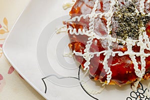 Traditional Japanese cuisine Okonomiyaki Rice