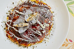 Traditional Japanese cuisine Okonomiyaki Rice