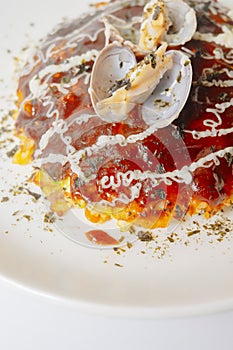 Traditional Japanese cuisine Okonomiyaki Rice