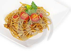 Traditional Japanese dish of pasta