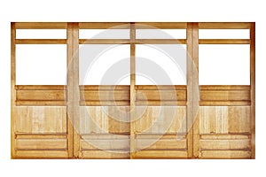 Traditional Japanese door,window or room divider consisting isolated