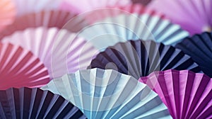 Traditional Japanese fan Sensu decorative pattern background