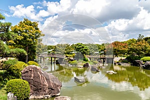 Traditional Japanese Garden in Sakai, Osaka - Japan