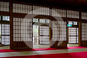 Traditional Japanese House with Paper doors and Tatami