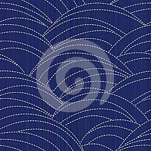 Traditional japanese needlework. Seamless pattern.