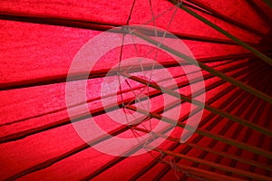 Traditional Japanese red umbrella