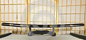 Traditional Japanese samurai sword