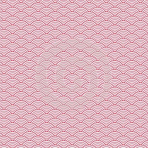 Traditional japanese seamless pattern with waves