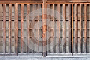Traditional Japanese style wooden door with paper & x28;& x28;Shoji door& x29;