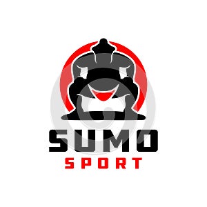 Traditional japanese sumo sport logo