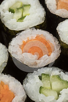 Traditional Japanese sushi maki