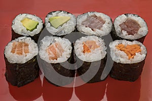 Traditional Japanese sushi maki