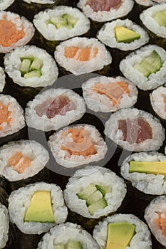 Traditional Japanese sushi maki