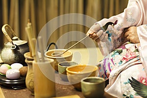 Traditional japanese tea ceremony photo