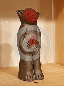 Traditional Japanese toy, clay monkey