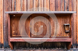 Traditional Japanese wooden window