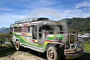 Traditional jeepney sagada philippines transport photo