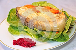 Traditional Jewish food gefilte fish