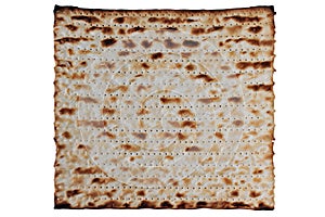 Traditional Jewish Matzo Sheets, Isolated photo