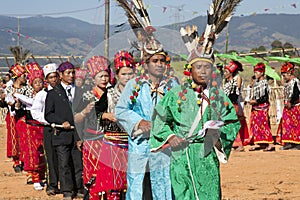 Traditional Jingpo Men at Dance