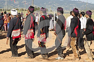Traditional Jingpo Men at Dance