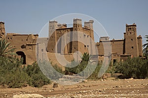 Traditional Kasbah fortress Ait Ben Haddou in the High Atlas Mountains, Morocco.