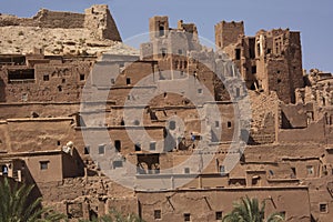 Traditional Kasbah fortress Ait Ben Haddou in the High Atlas Mountains, Morocco.