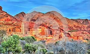 Traditional Kasbah fortress in Dades Valley in the High Atlas Mountains, Morocco