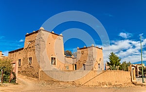 Traditional kasbah house in Kalaat M`Gouna, a town in Morocco