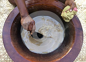 Traditional Kava drink the national drink of Fiji