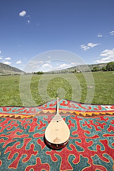 Traditional Kazakh musical instrument of Dombra