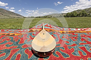 Traditional Kazakh musical instrument of Dombra