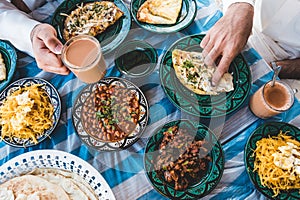 Traditional Khaliji and Bahraini breakfast and dinner food