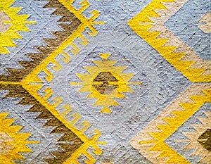 Traditional kilim carpet detail photo