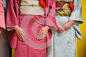 Traditional kimonos during tea ceremony