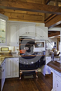 Traditional Kitchen with Cast iron Aga cooker