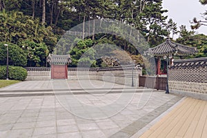 Traditional korean gates in APEC Naru Park