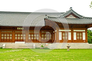 Traditional Korean house in summer, South Korea