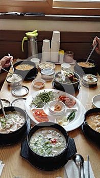 Traditional Korean style lunch set