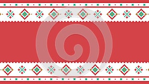 Traditional Lapland vector pattern, Sami people folk art design, traditional knitting and embroidery